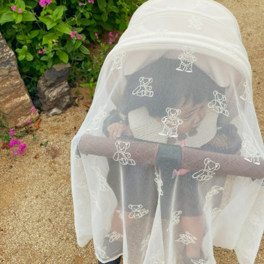 Vintage Bear Lace Stroller Cover