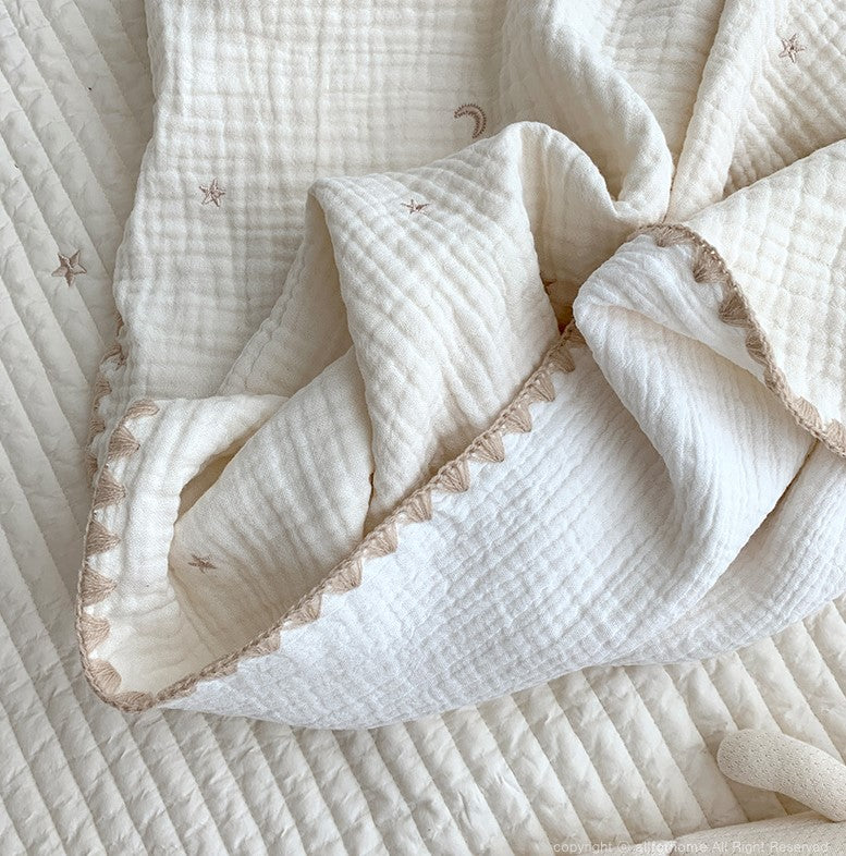 Star and Moon gauze blanket