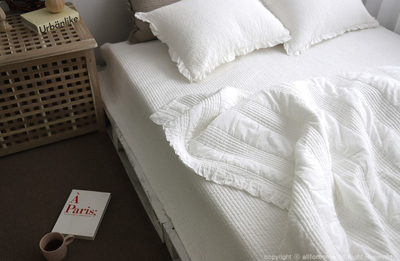 ALL4HOME Adult Pudding Ruffle Blanket
