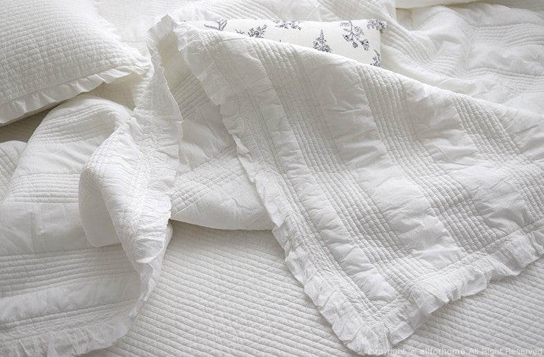 ALL4HOME Adult Pudding Ruffle Blanket