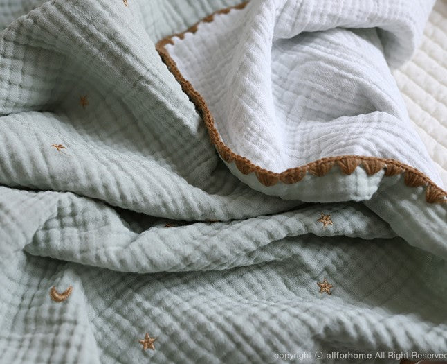 Star and Moon gauze blanket