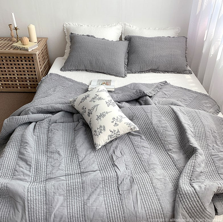 ALL4HOME Adult Pudding Ruffle Blanket