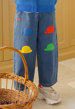 I LOVE J TODDLER denim semi baggy pants