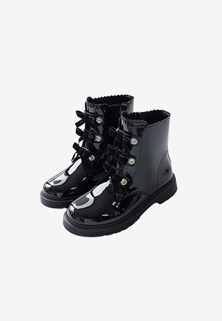 I LOVE J ribbon ankle boots