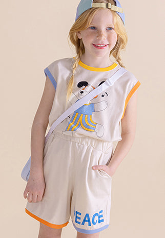 I LOVE J Lulu peace sleeveless 2pc set