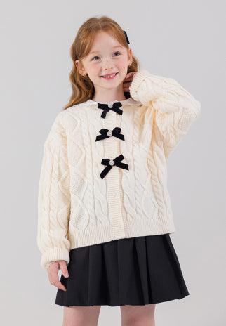 I LOVE J beberi bow knit cardigan