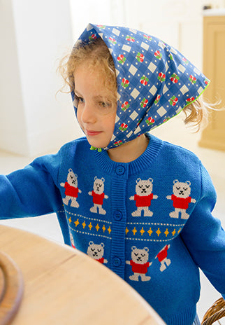 I LOVE J TODDLER bear knit cardigan