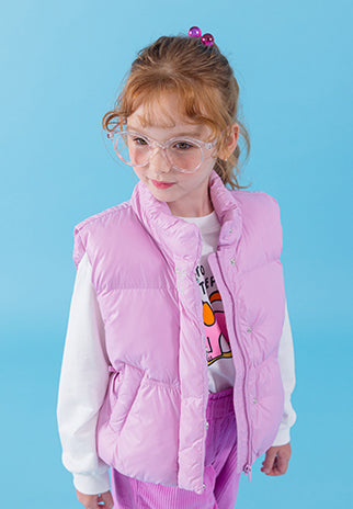 I LOVE J folding ribbon padding vest