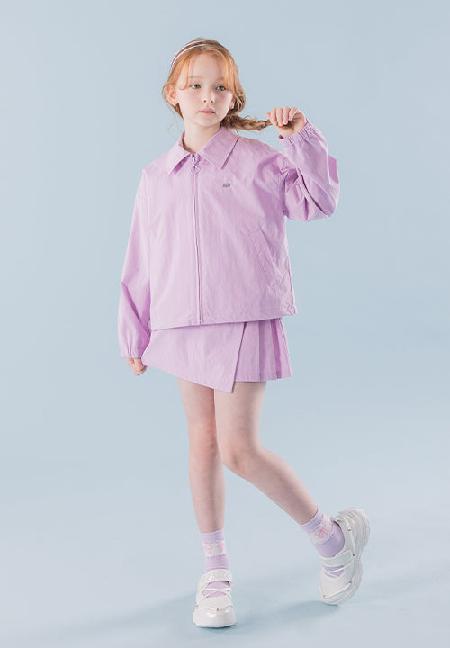 I LOVE J Lavender windbreaker jacket