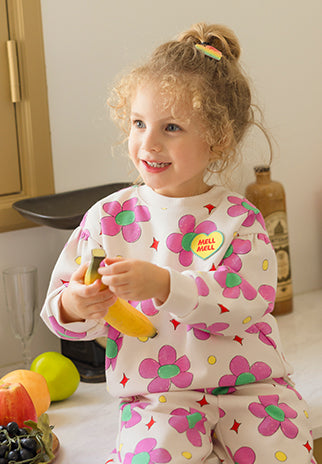I LOVE J TODDLER flower mtm top