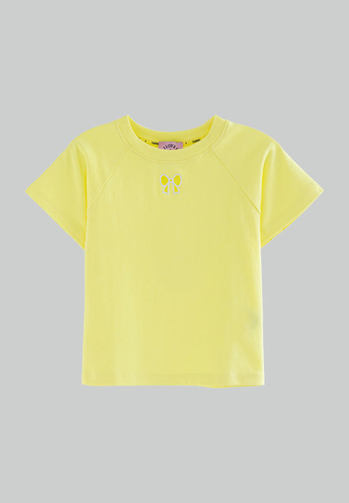 I LOVE J puo ribbon raglan top