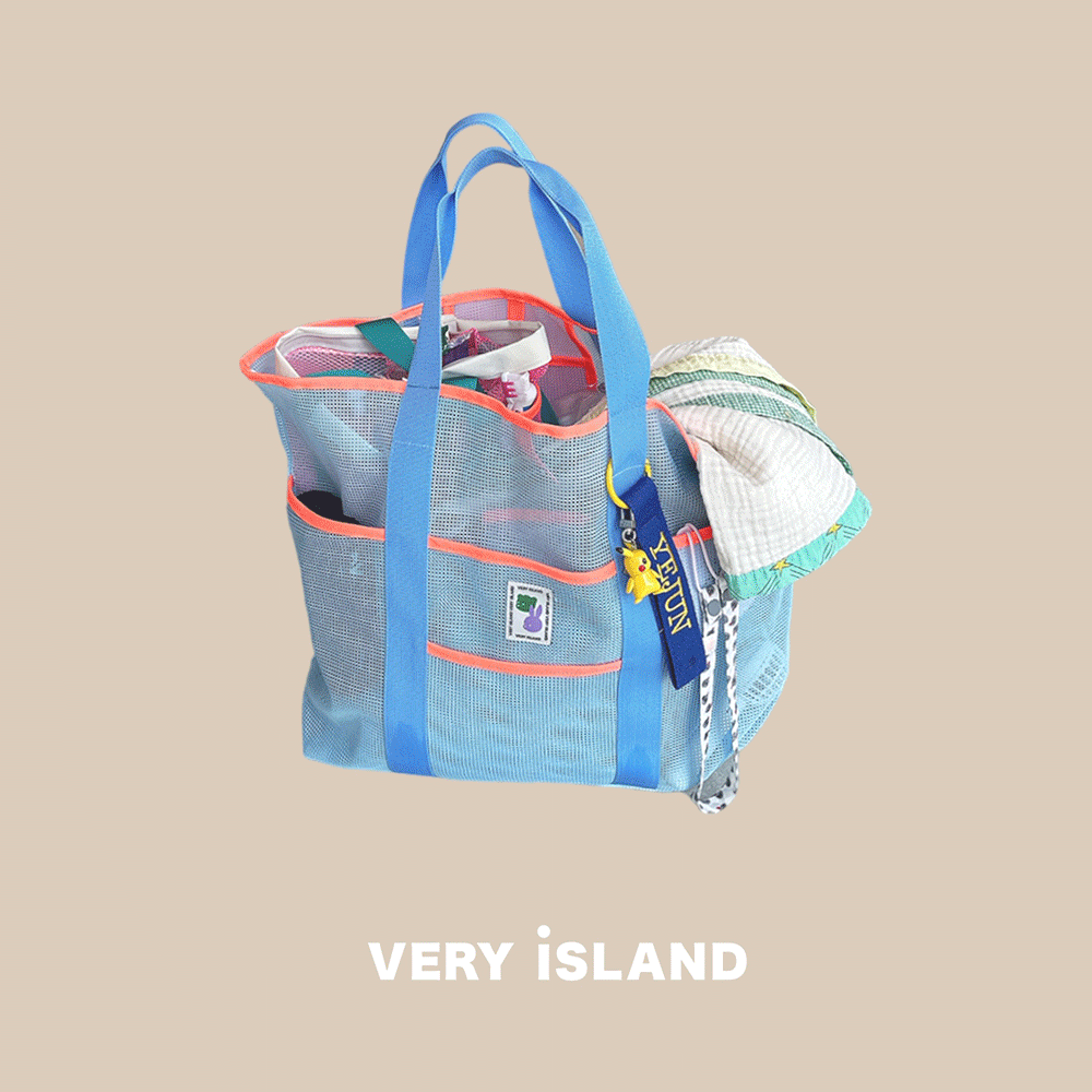 VERY ISLAND Summer Mesh Beach Bag