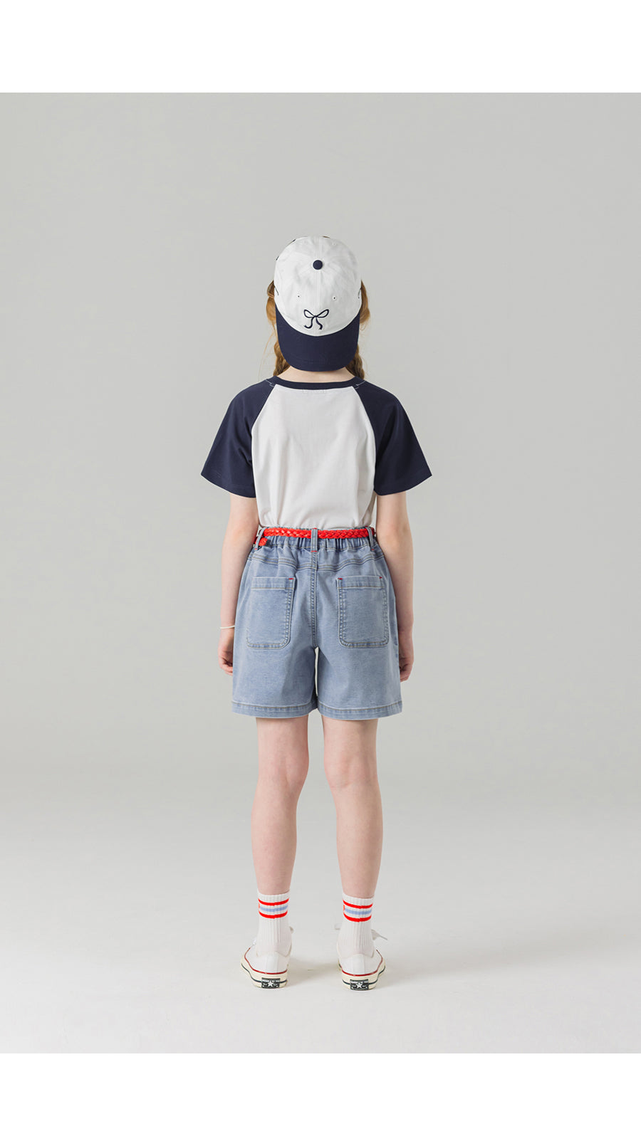 I LOVE J eril ribbon raglan top