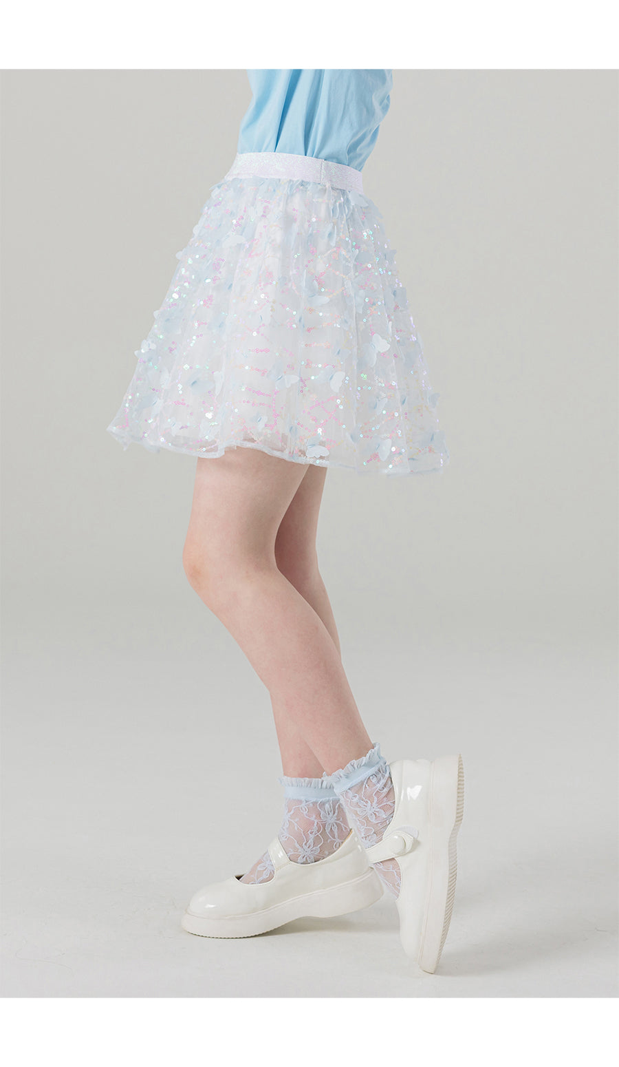 I LOVE J earthy sequin skirt