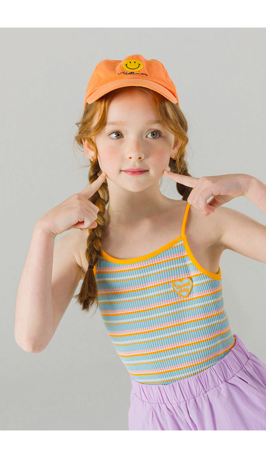 I LOVE J perint stripe tank top