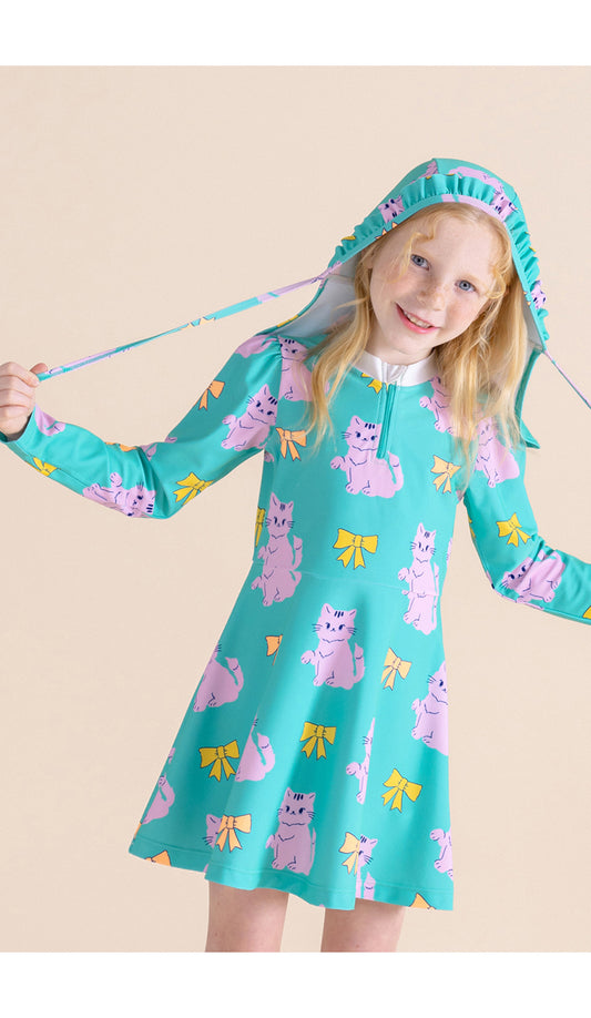 I LOVE J SJ meow meow ribbon swim set