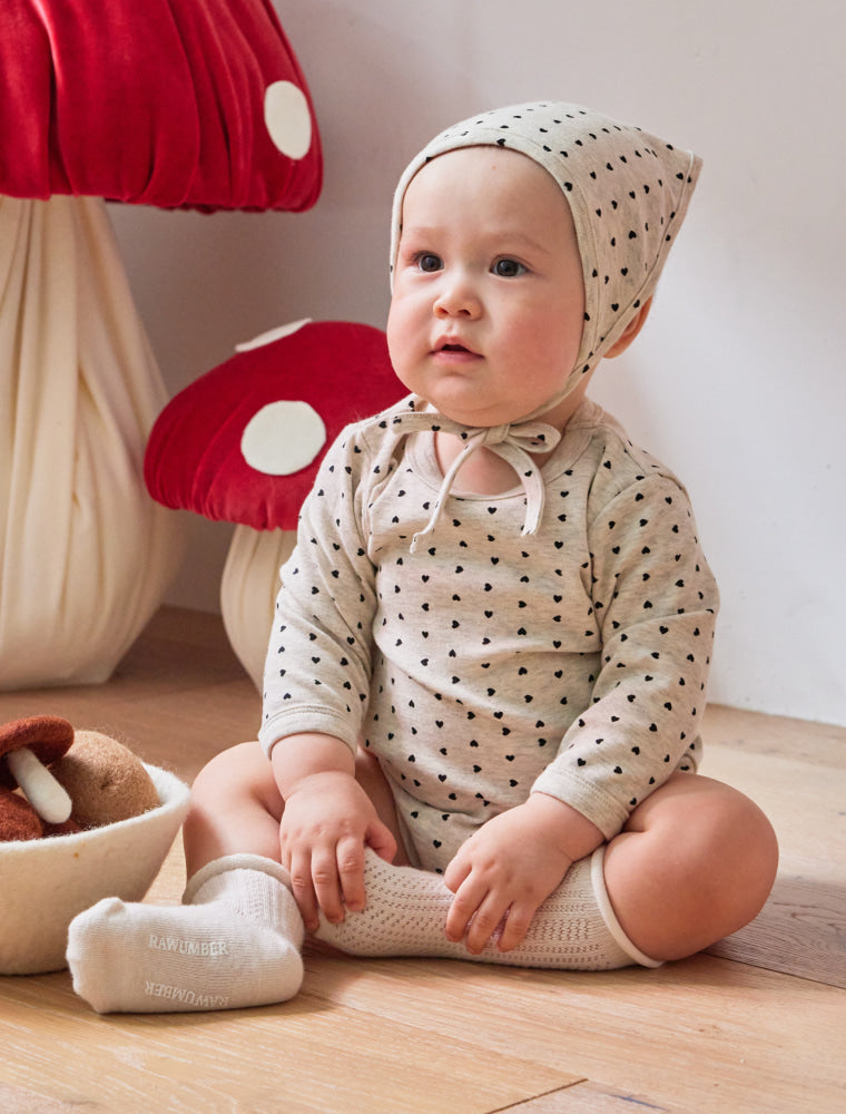 RAWUMBER Heart kong baby suit