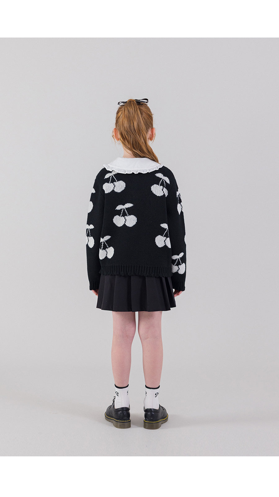 I LOVE J bulky cherry knit cardigan