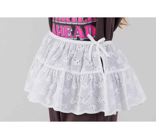 I LOVE J layered eyelet skirt