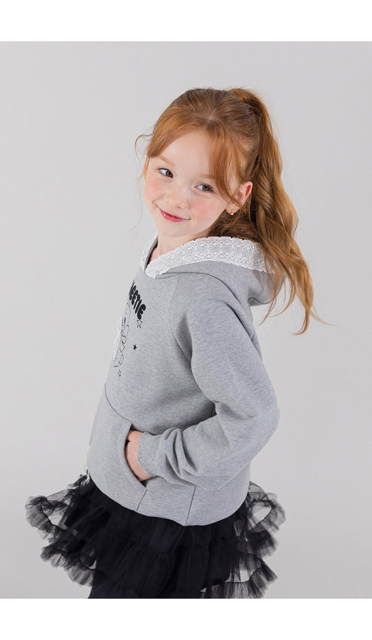 I LOVE J sweetie lace hoodie