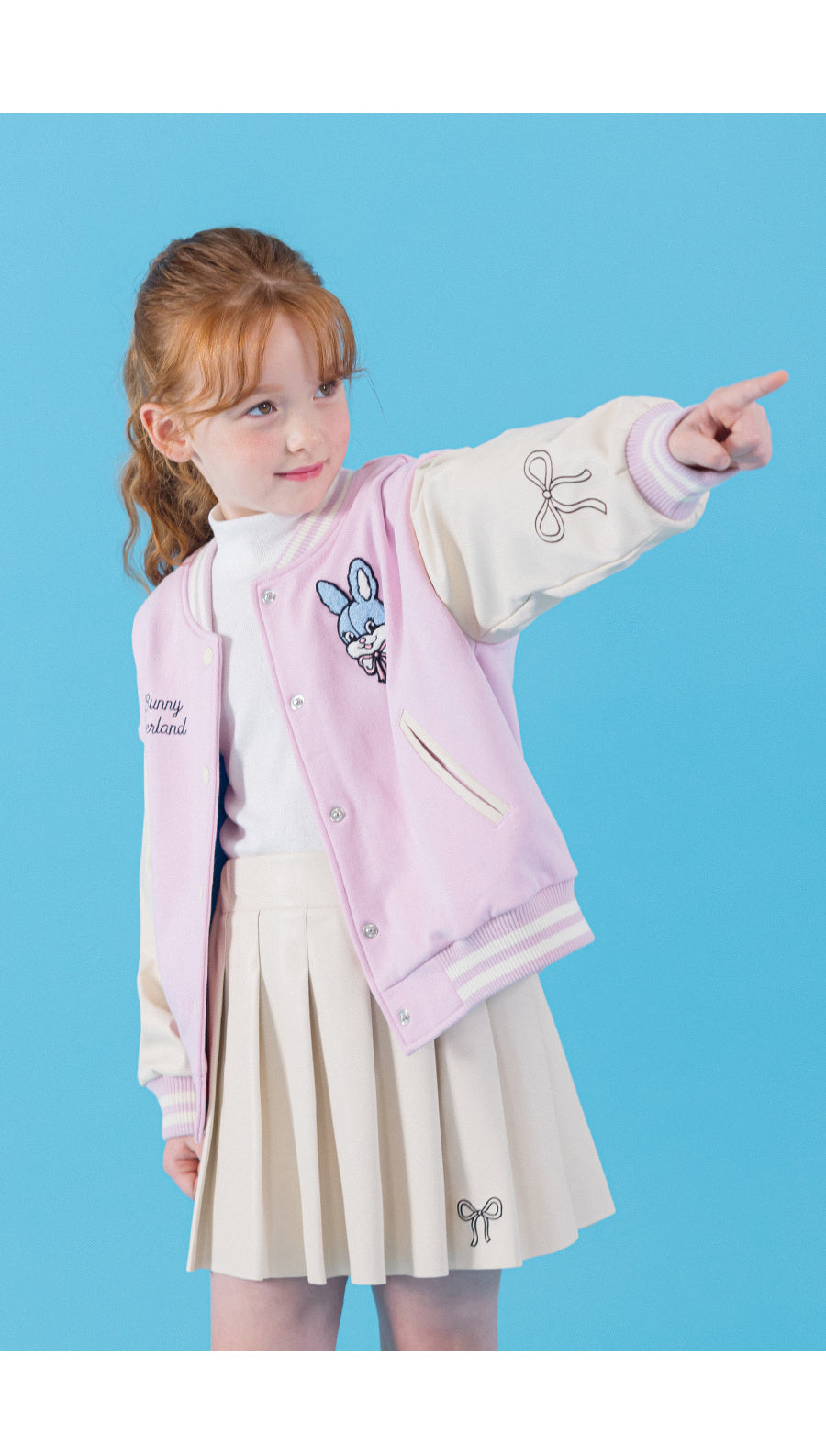 I LOVE J wonder land bunny baseball jacket