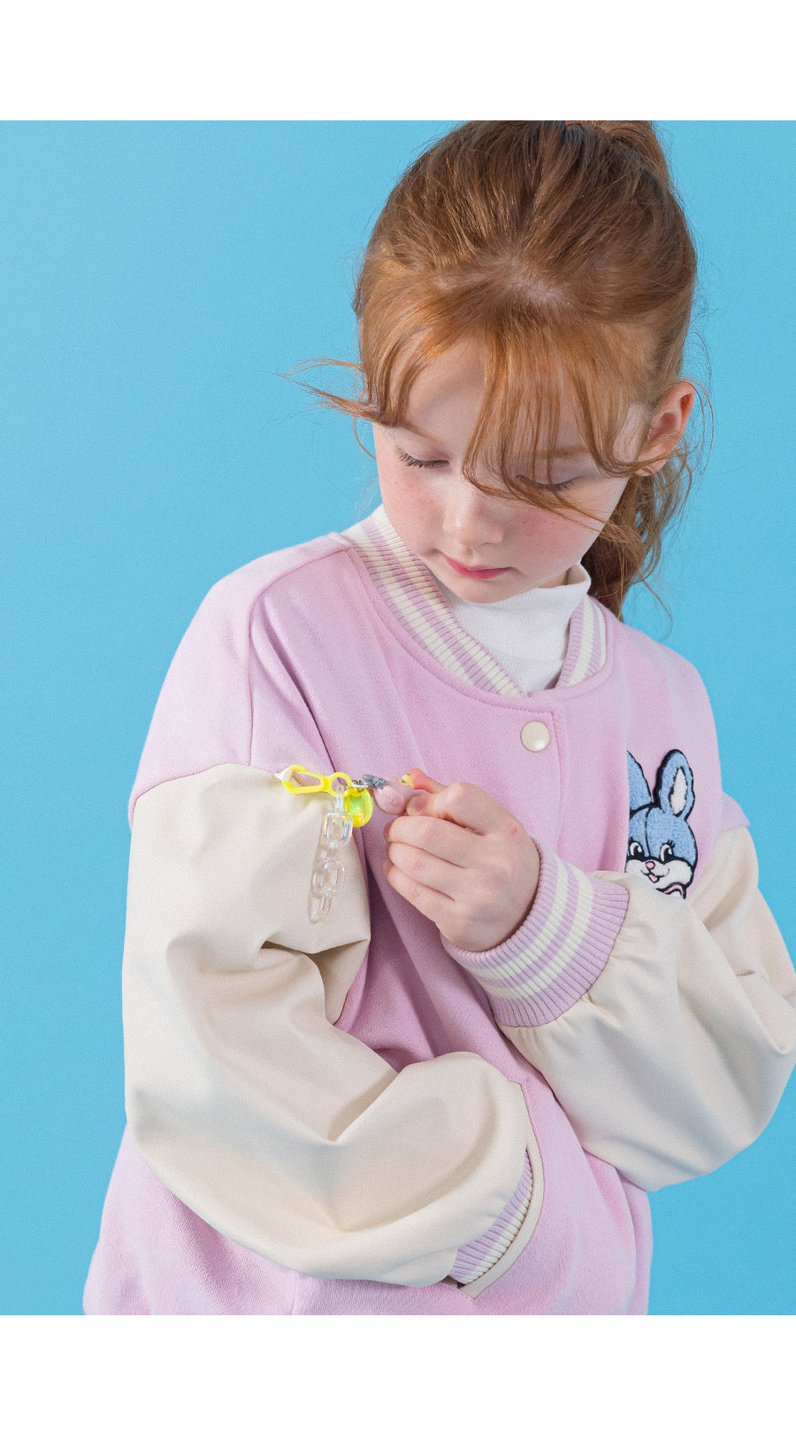 I LOVE J wonder land bunny baseball jacket