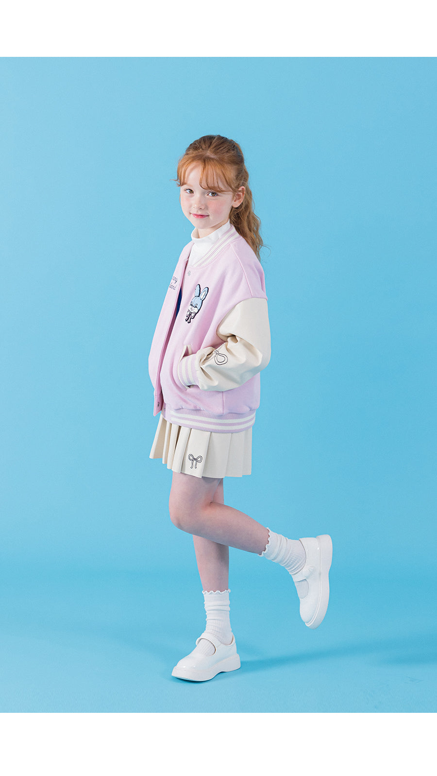 I LOVE J wonder land bunny baseball jacket