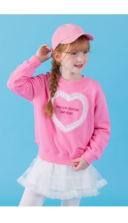 I LOVE J heart lace mtm top