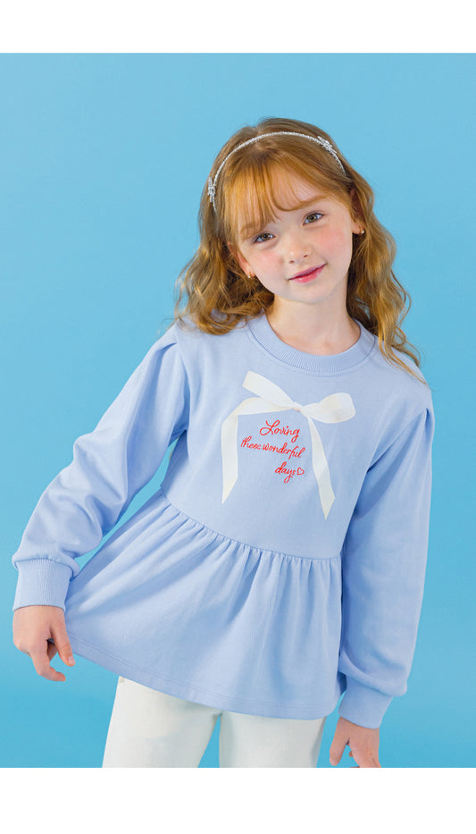 I LOVE J weening ribbon mtm top
