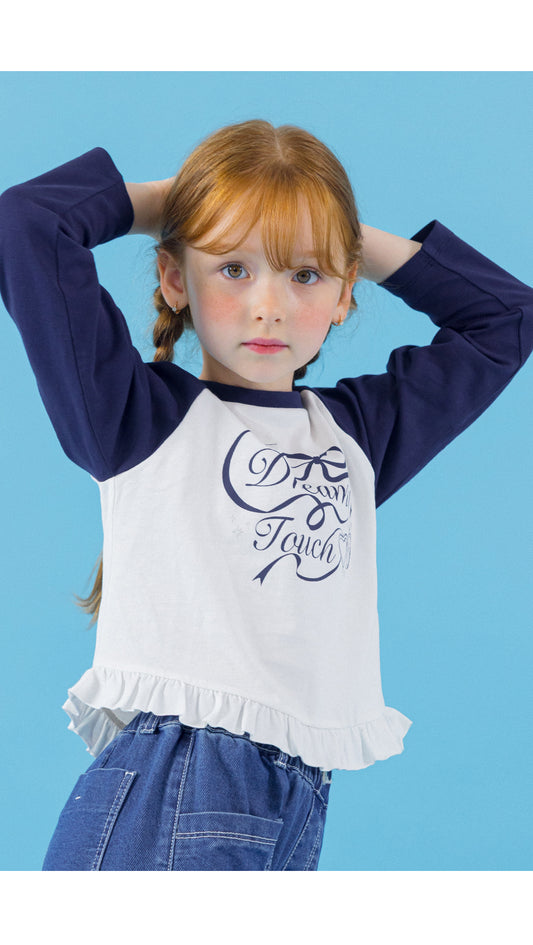 I LOVE J dreamy frill lagrant top