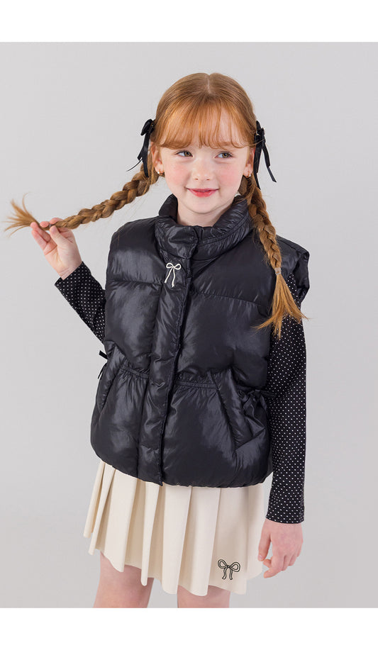 I LOVE J folding ribbon padding vest