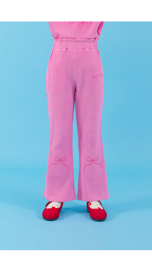 I LOVE J my day waffle pants