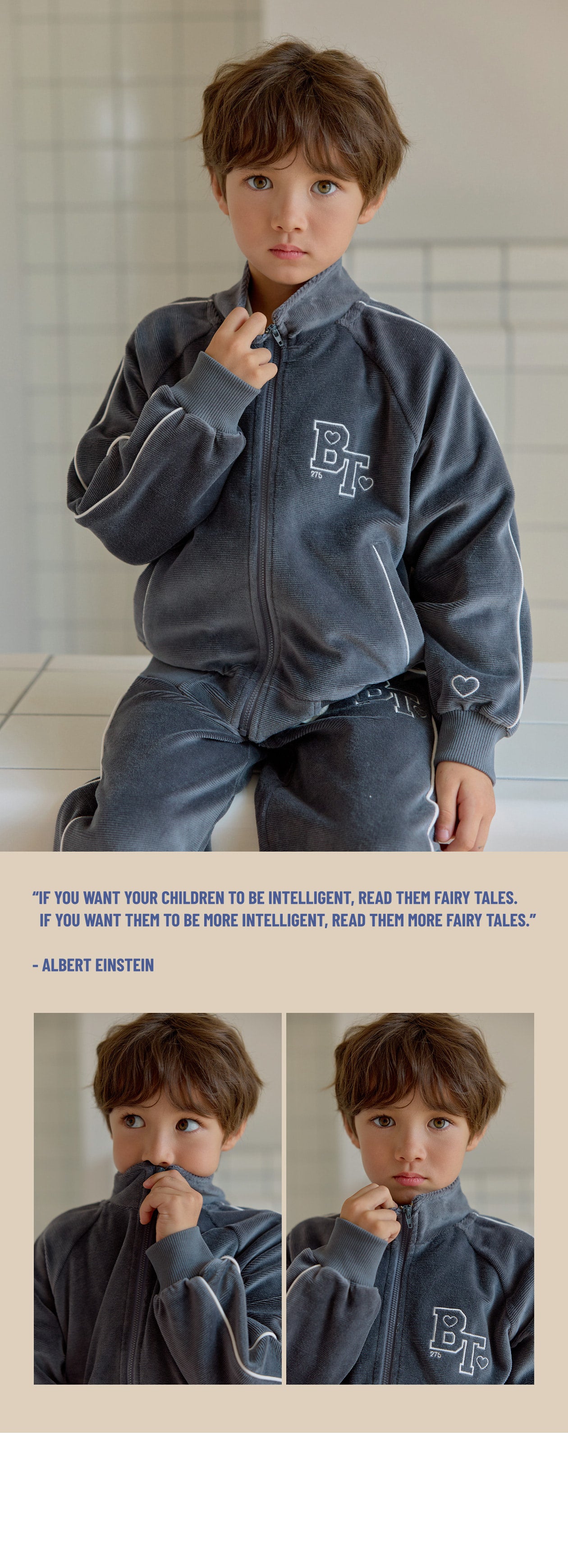 BEBETAILOR Zoey velour zip up jacket