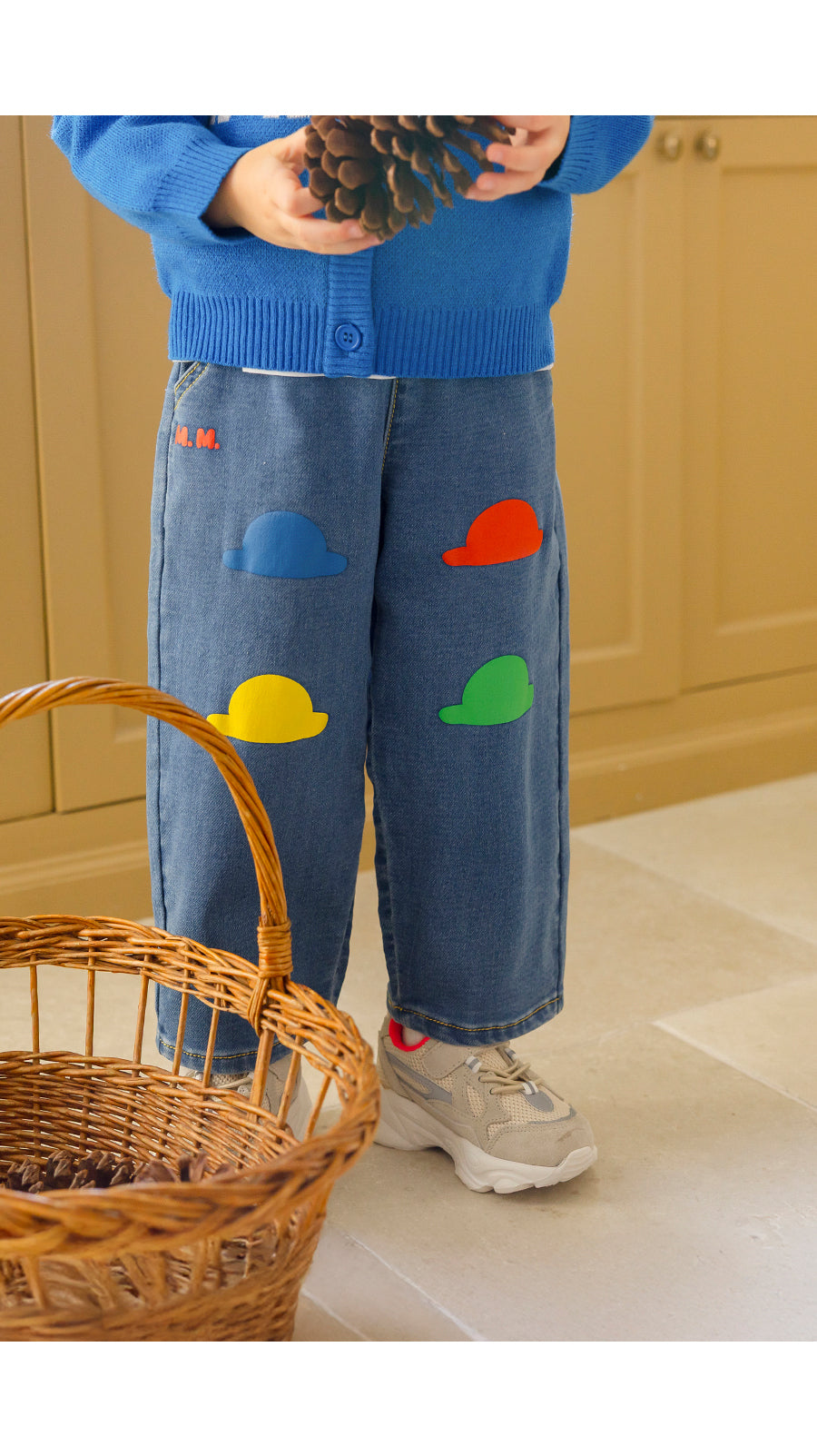 I LOVE J TODDLER denim semi baggy pants