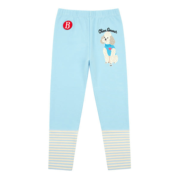 BEBE DE PINO Poodle stripe leggings