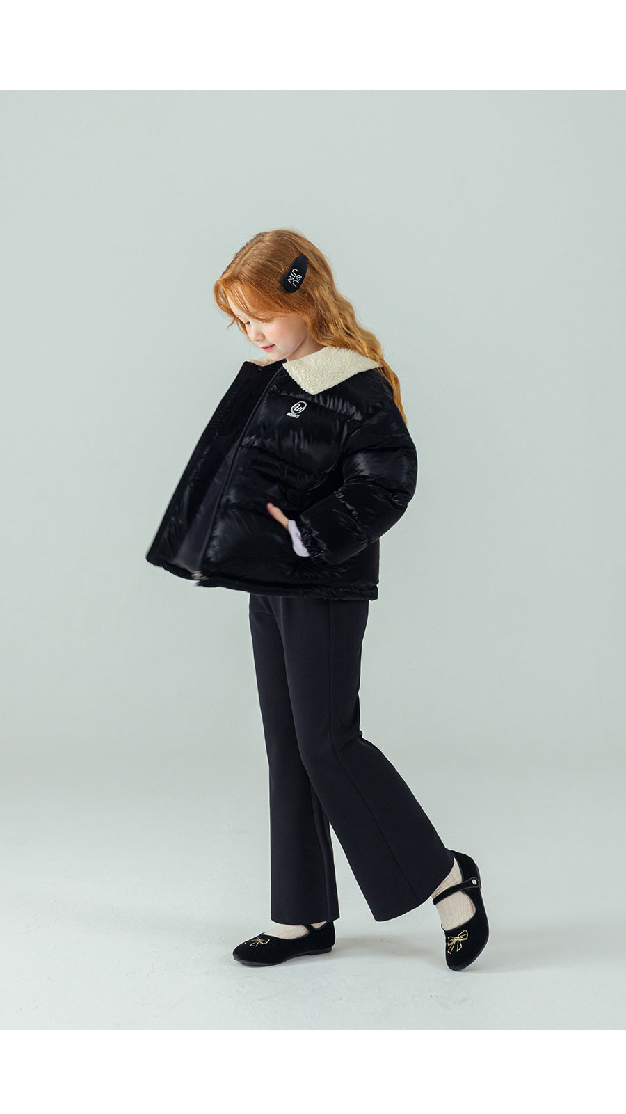 I LOVE J Fur collar solarball padding jacket