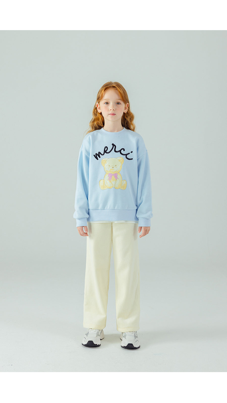 I LOVE J Ribbon bear fleece mtm