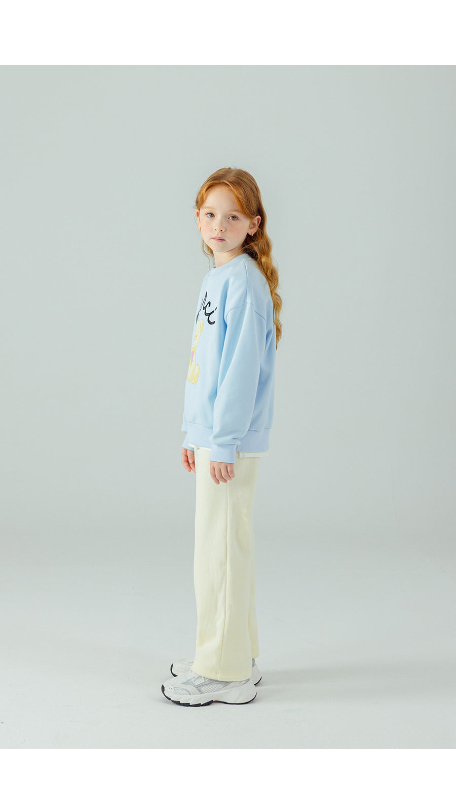 I LOVE J Ribbon bear fleece mtm