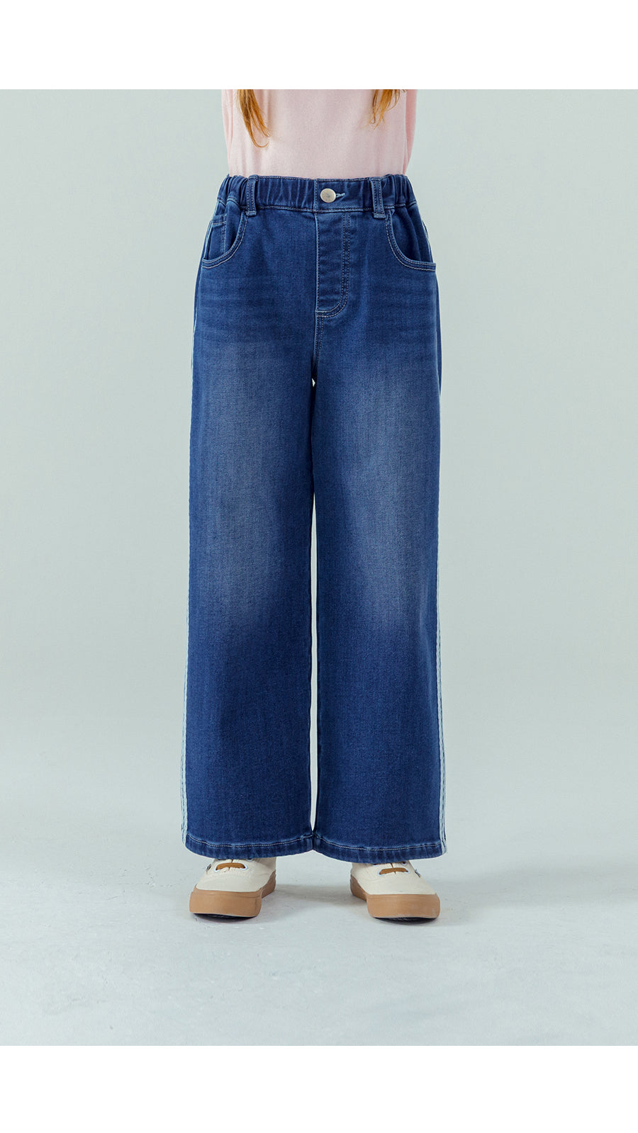 I LOVE J Lace denim wide pants