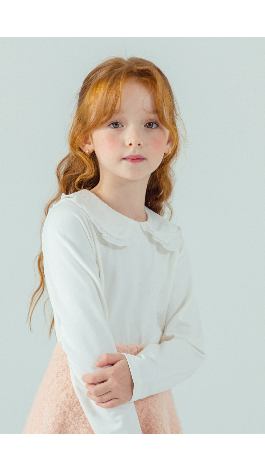 I LOVE J Frill collar top