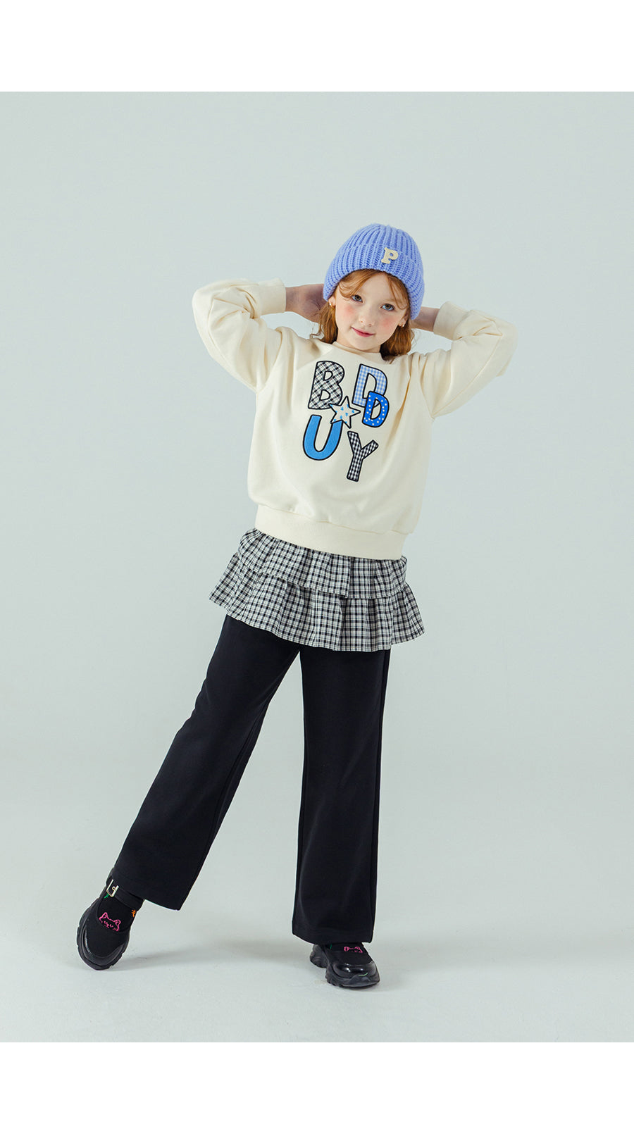 I LOVE J Fleece layered skirt pants