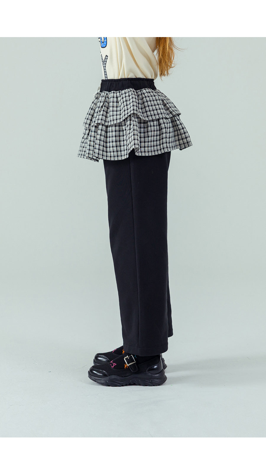 I LOVE J Fleece layered skirt pants