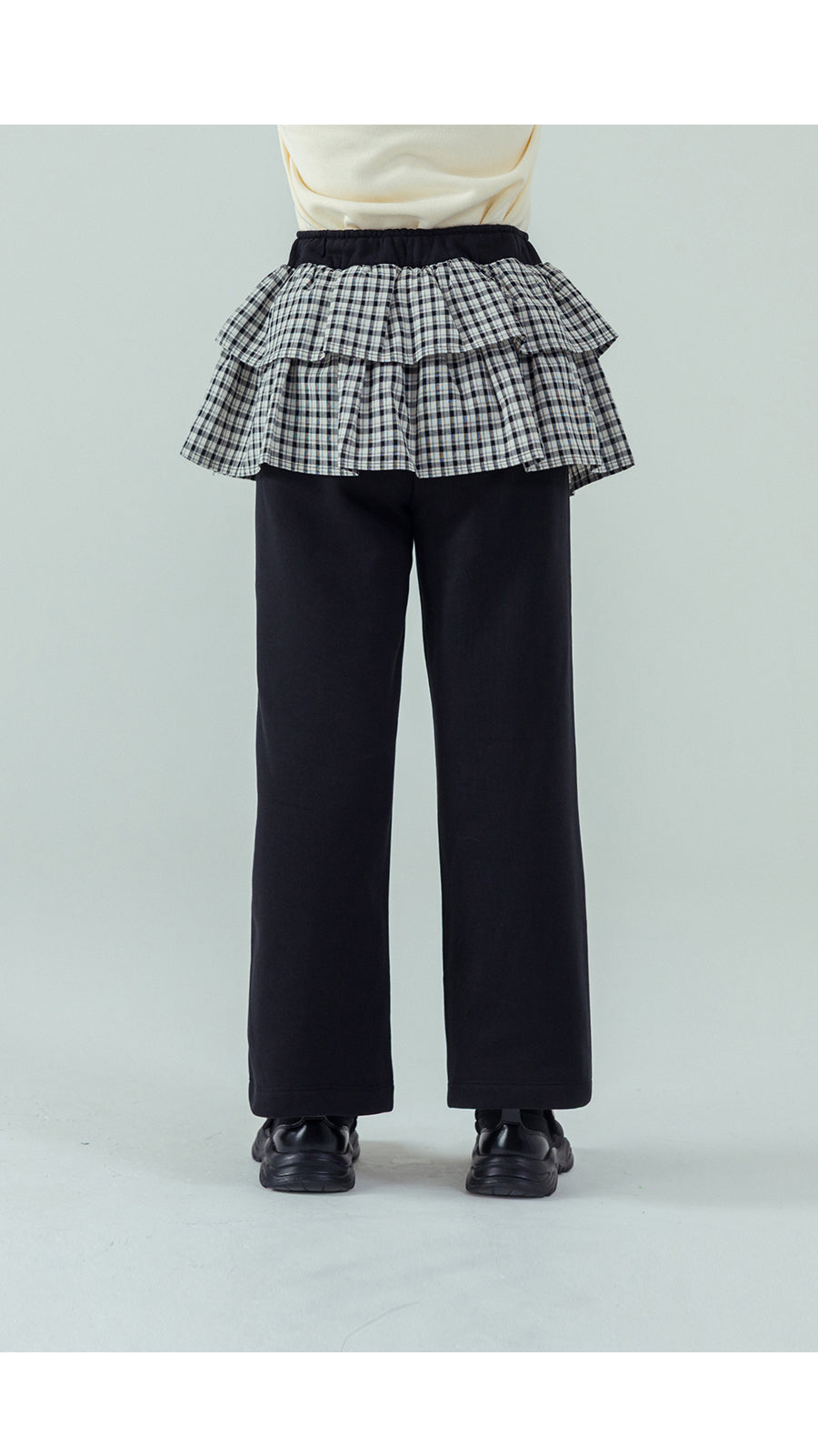 I LOVE J Fleece layered skirt pants