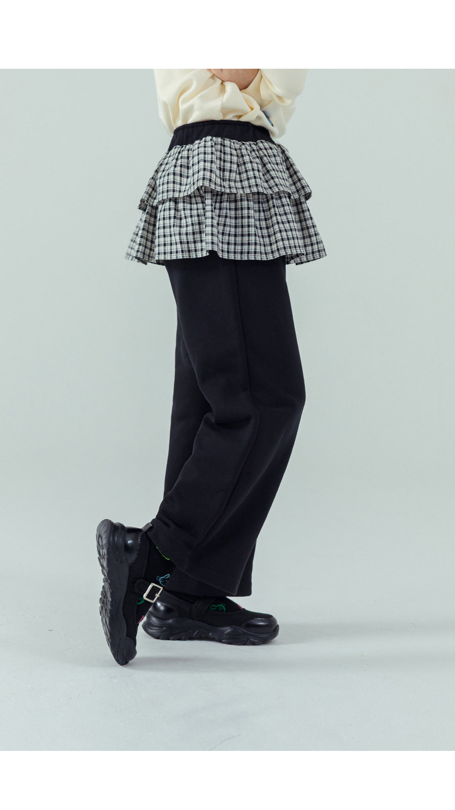 I LOVE J Fleece layered skirt pants