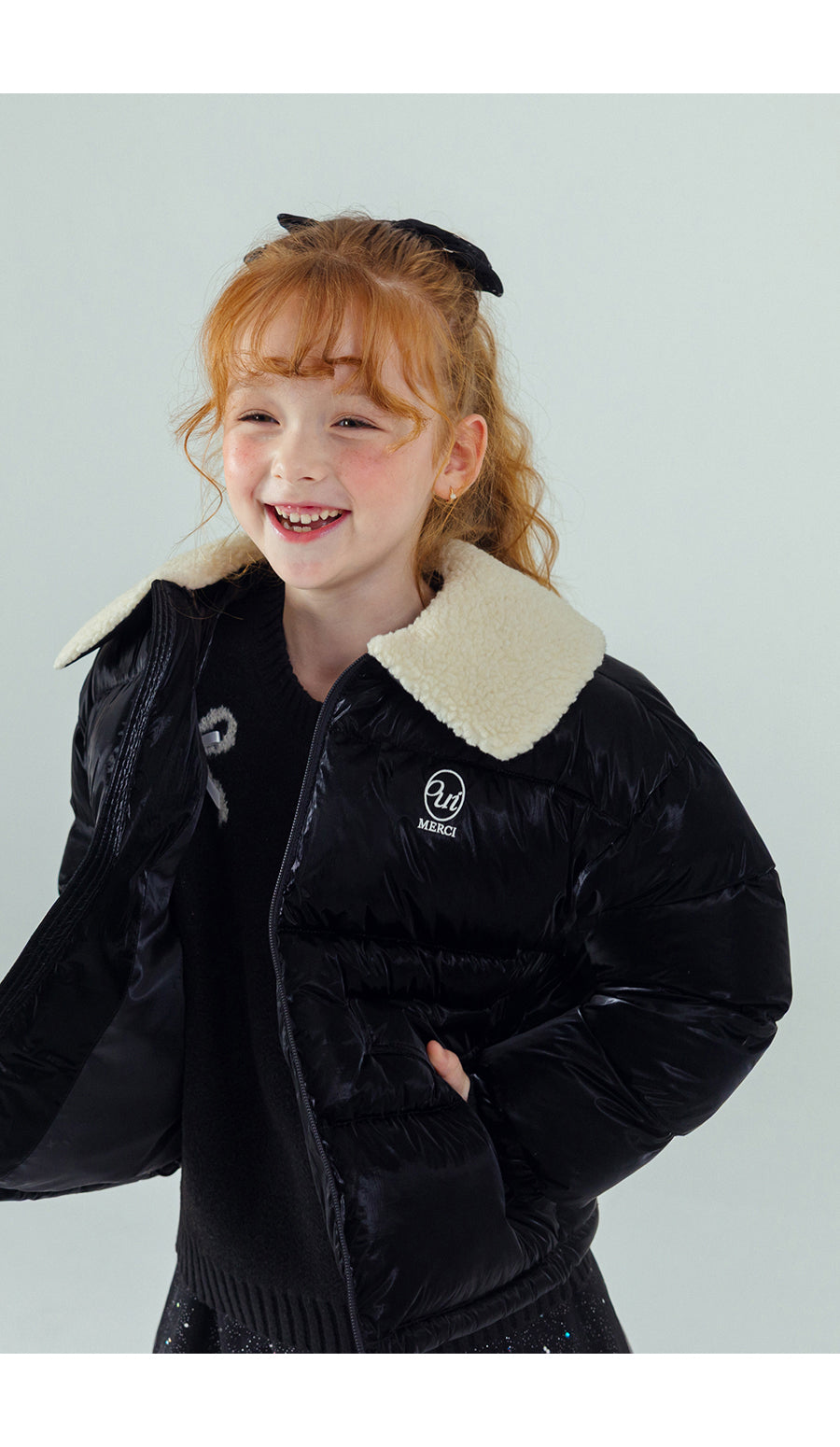 I LOVE J Fur collar solarball padding jacket