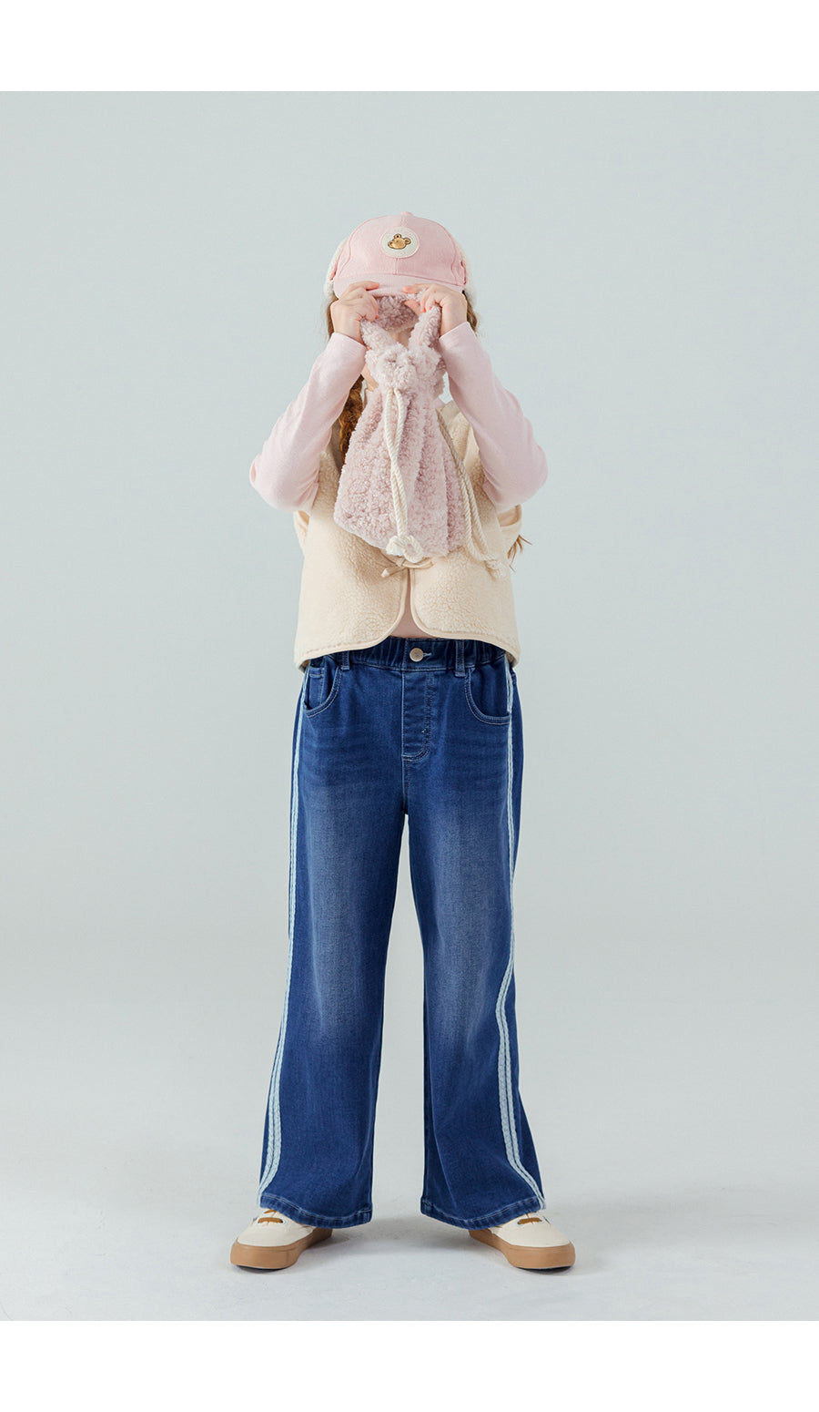 I LOVE J Lace denim wide pants