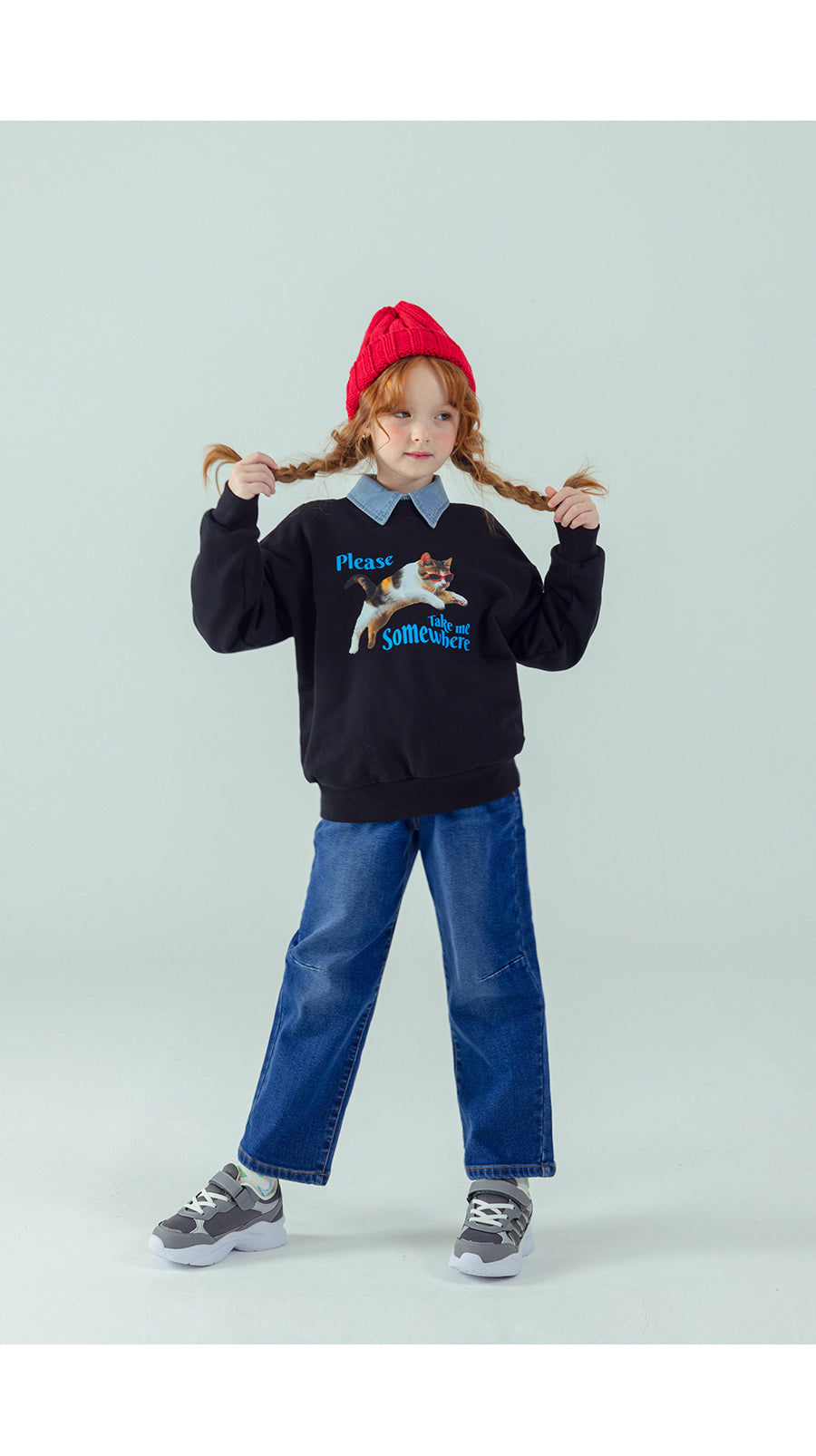 I LOVE J Cat fleece mtm