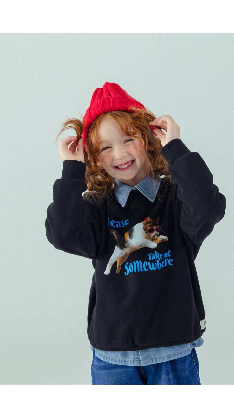 I LOVE J Cat fleece mtm