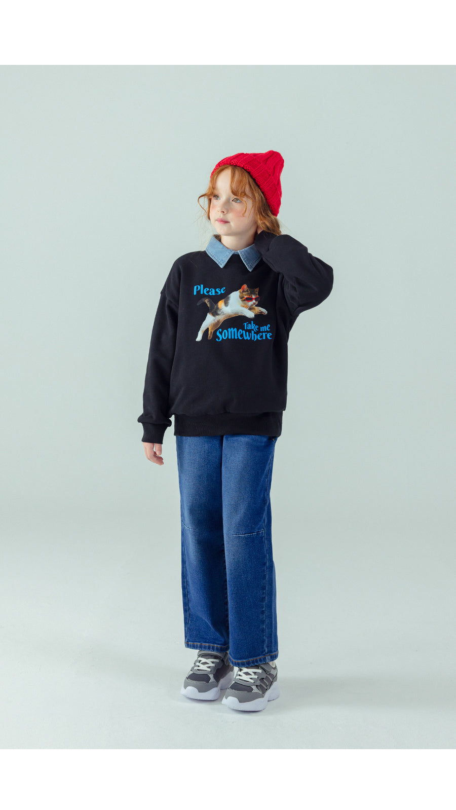 I LOVE J Cat fleece mtm