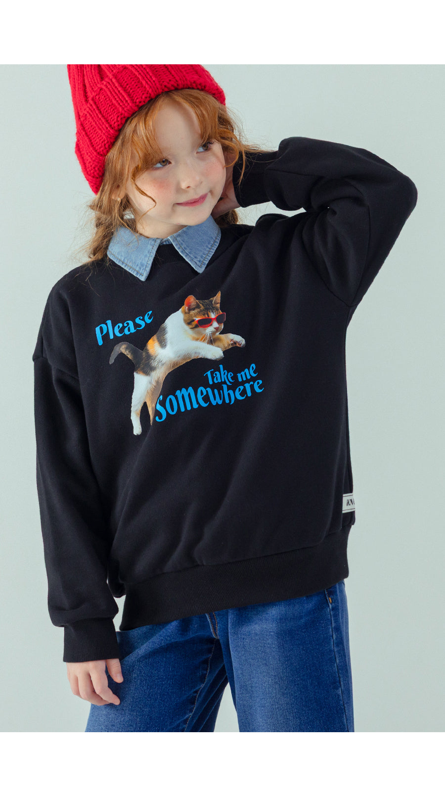 I LOVE J Cat fleece mtm